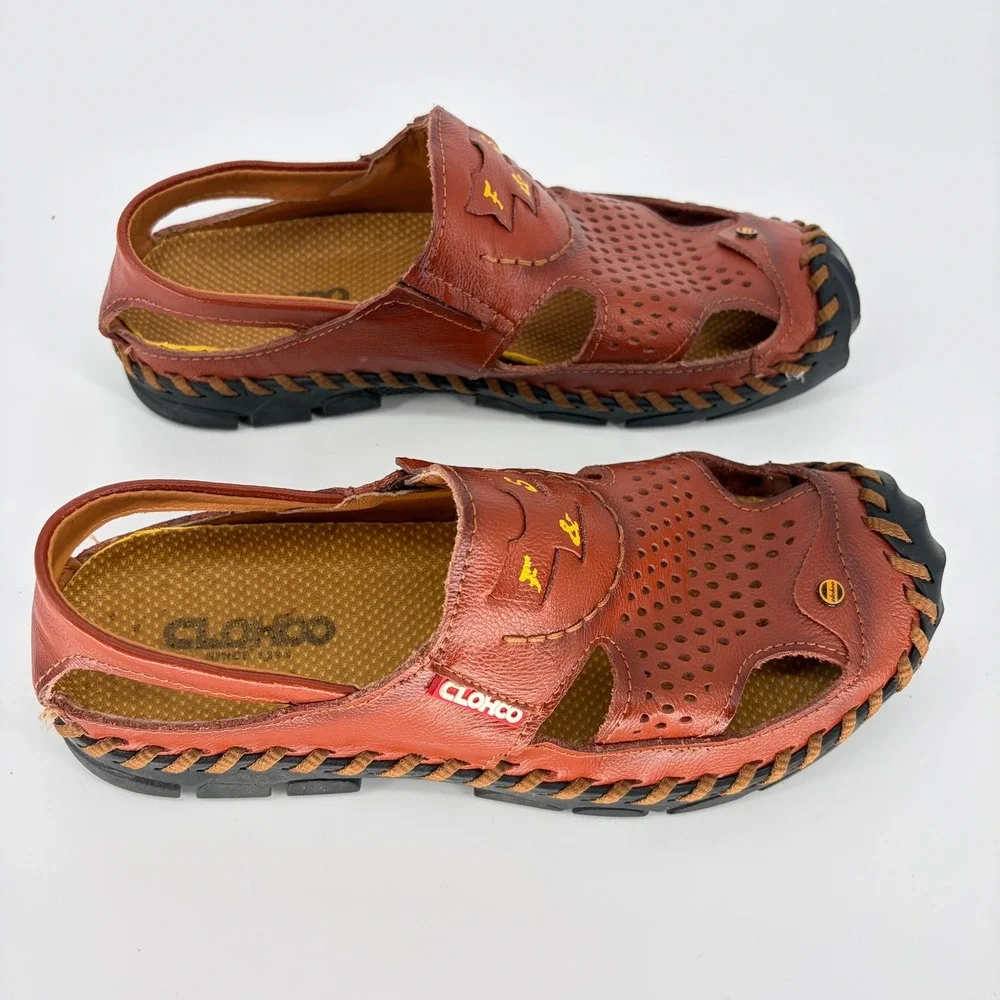CLOHOO mens leather